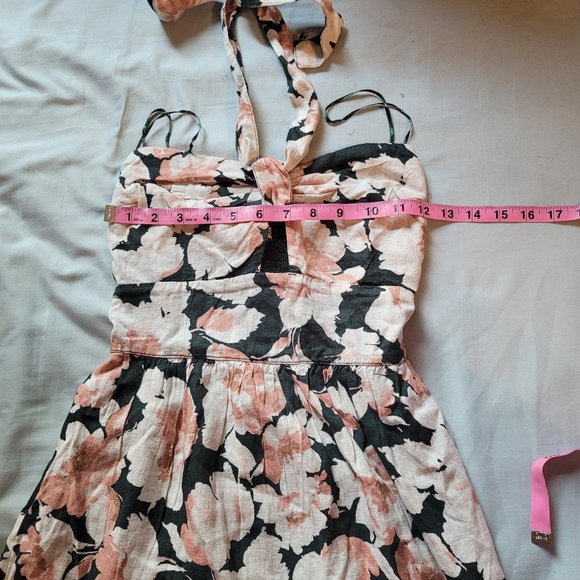 XS Abercrombie & Fitch Knotted Halter Floral Maxi Dress - Picture 6 of 12